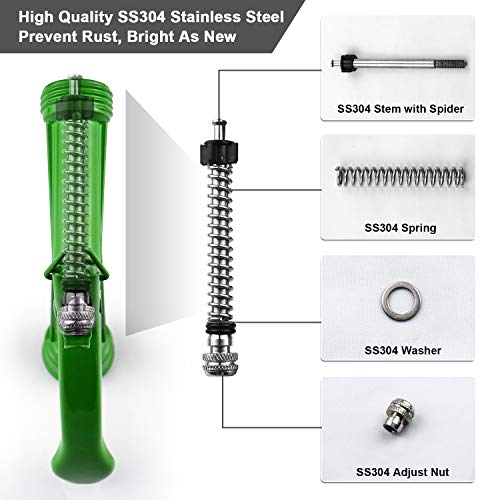 Hose Nozzle 2 Pack, Full Size Pistol Grip Water Nozzle Sprayer with Threaded Front, High Pressure Nozzle, Adjustable Spray Water Flow for Watering, Showering Pet, Washing Car, Cleaning, Green - color: Green, size: 2pcs