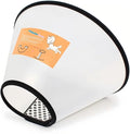 2PCS Adjustable Dog Recovery Cone, Plastic E-Collar for Cats and Dogs, Comfortable Elizabethan Collar to Help Reduce Licking and Scratching, Soft Edge Pet Cone for Large Medium Small Pets, White, S - size: S