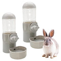 Tfwadmx Rabbit Watter Bottle 17oz Hanging Guinea Pig Automatic Water Dispenser No Drip Small Animal Cage Water Feeder Bowl for Bunny Chinchilla Hedgehog Ferret 2PCS (Grey) - color: Blue Watere 2pcs