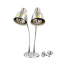 Food Heat Lamps with Dual 250w Bulbs Food Warmer Lights Food Heating Warmer Lamp Restaurant Kitchen Buffet Warmer Table (Double Head)