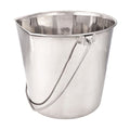 ProSelect Stainless Steel Flat Sided Pails — Durable Pails for Fences, Cages, Crates, or Kennels - 6", 2-Quart - size: 2-Quart