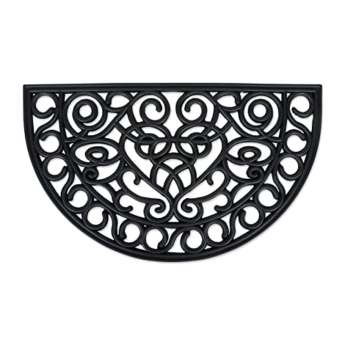 DII Rubber Doormats Collection All Weather, 18x30, Iron Heart - color: Iron Heart, size: 1'6" x 2'6" (Rectangular)