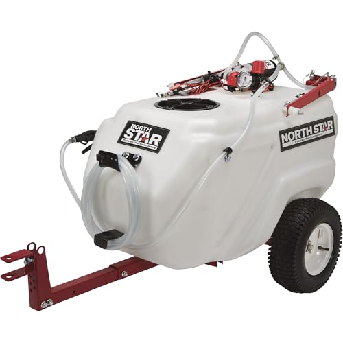 NorthStar 31-Gallon Tow-Behind Boom/Spot Sprayer, 2.2 GPM, 12V, 70 PSI | NSQ on-demand pump, Spring-loaded breakaway boom, Wide-area coverage, Targeted spot application, ATV/lawn tractor towing - size: 31 Gallon