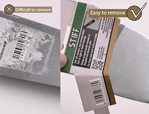 ROLLINGDOG 3 Inch Bent Pole Scraper | Stainless Steel Bent Blade, Anti-Slip Rubber Handle, Heavy Duty Paint Remover Scraper Tool - color: 1pc Paint Scraper