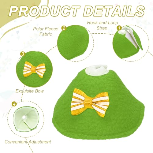 Bird Collars, Bird Cone Collar Protective Recovery Cones, Soft Adjustable Anti-Bite Feather Neck Protector (Green, XS, 3 Pcs), Intended for Budgie/Cockatiel/Lovebirds - color: Green, size: XS