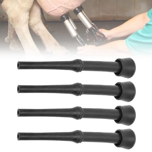 4PCS Milking Machine Liners, Rubberized Accessories for, and Durability in Cow Milking Process | Effortless Installation, Non‑Toxic Odorless, Animal Safe, European Standards, for Cow Milking, 2500 Uses