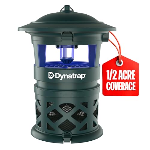 DynaTrap DT1130-GRSR 1/2 Acre Mosquito & Flying Insect Outdoor Trap and Killer – Kills Mosquitoes, Flies, Wasps, Gnats, & Other Flying Insects - Bug Zapper Alternative – Green | UV-LED Flying Insect Killer, Kills Mosquitoes, Gnats, Flies, Moths, Wasps, Bu