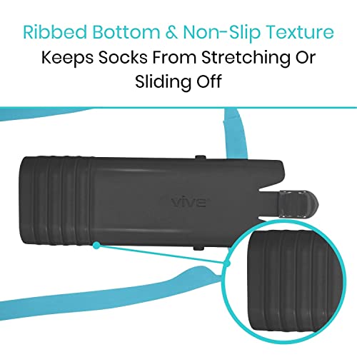 Vive Sock Aid Easy On Easy Off- Assist & Remover - Daily Living Helper | Device for Elderly - Mobility for Surgery Recovery & Disability, Compression Puller Slider, Assistance Putting On Tool Kit