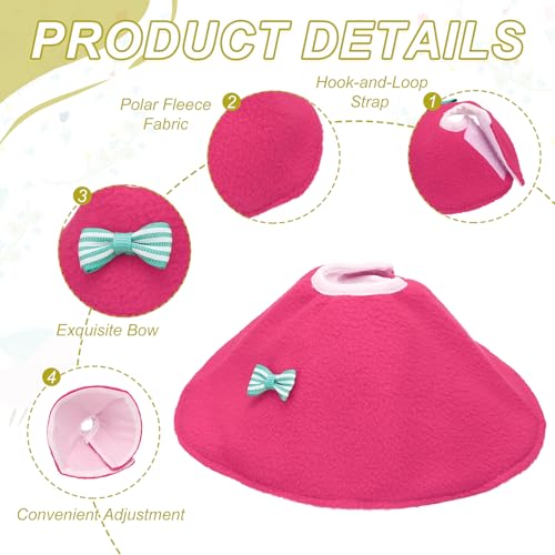 Bird Collars, Bird Cone Collar Protective Recovery Cones, Soft Adjustable Anti-Bite Feather Neck Protector (Pink, XL, 3 Pcs), Intended for Budgie/Cockatiel/Lovebirds - color: Pink, size: XL