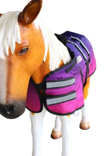 1680D Miniature Foal Pony Donkey Weanling Winter Blanket 519TS07-M - color: Berry Ombre, size: 36-42 Inches (Medium)