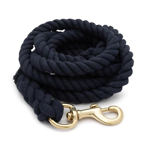 Weaver Equine 5/8" x 10 Cotton Lead Ropes for Horses Line with Brass Snap, Buckle, Soft, Comfortable Horse Lead Ropes for Training and Lunging