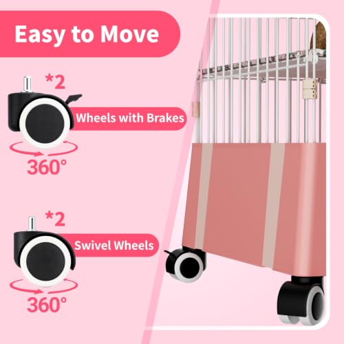 STILLCOVE 2-Tier Rabbit Cage: Small Animal Pets Enclosure with Water Bottle | Hay Feeder, Liner, Dustpan & Brush Set, Guinea Pig Hamster Bunny Hutch, Small Pet Habitat for Ferret Chinchilla Rodent Indoor - size: 28.3"L x 18.5"W x 27.2"H