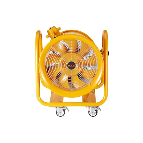 VEVOR Explosion Proof Fan 16 Inch, 350W 4240CFM, Industrial Portable Ventilator Blower/Exhaust with 9.8ft Light Cord -No Plug - size: 16 Inch