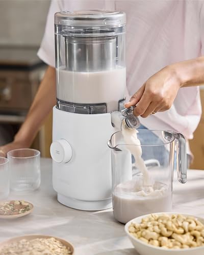 Nama M1 - Plant-Milk Maker - Homemade oat and nut milk - White | Homemade Oat and Nut Dairy Alternative - Barista Quality Creamy Texture - Blends and Strains in Minutes - Easy to Clean - color: White