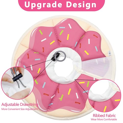 Soft Adjustable Cat Cone Collar, Comfortable Cat Recovery Collar | Suitable for Various Types of Cats,Elizabethan Neck Protective Collar for Cats After Surgery (Pink, Small) - color: Pink, size: Small