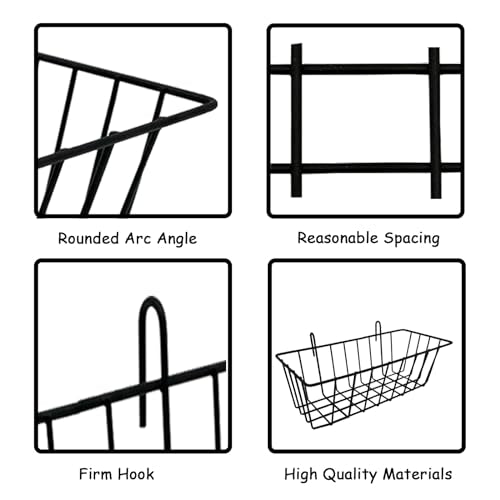 Rabbit Hay Feeder Rack Guinea Pig Hay Dispenser for Cage Hanging Metal Feeder Small Animals Hay Holder Manger for Rabbits Guinea Pigs Chinchillas Ferrets (Black - 2 in a Group)