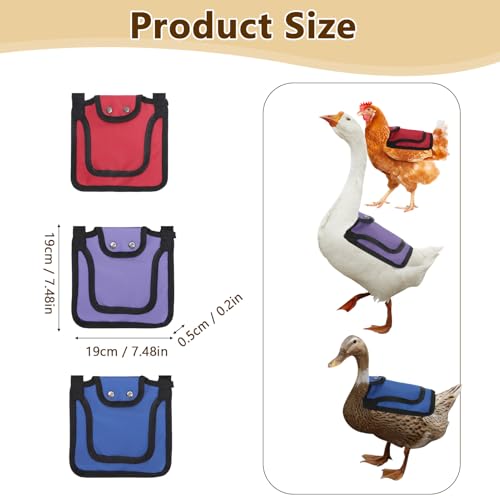 6PCS Chicken Saddles for Hens, Hen Saddle Apron Jacket with Adjustable Strap, Chicken Wing Feather Protector with Back & Side Protection - Lightweight Hen Aprons, Feather Protector