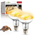 REPTI ZOO 2PACK Reptile Heat Lamp Bulb, 100W Full Spectrum UVA UVB Sun Lamp, Self-Ballasted Vapor Basking Lamp for Bearded Dragon Gecko Lizard Snake Chameleons Turtle Chicken