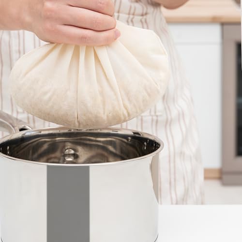 Reusable Nut Milk Bags for Straining - Unbleached Cotton Almond Milk Bags - BPA-Free Oat Milk Strainer Bags - Washable Juice Filtration Bags (Set of 3 X-Large - 14"x12") - size: 3 X-Large: 14"x12"