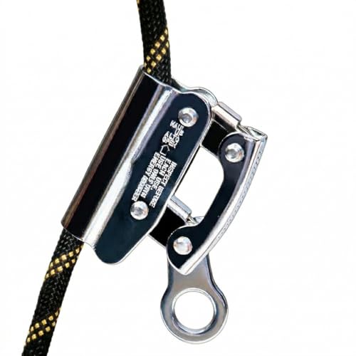50FT Vertical Lifeline Assembly, Safety Rope,Fall Protection Rope cuerda, Safety Rope for Roofing,Polyester Roofing Rope with Hooks, Rope Grab, Roof Anchor and Knee Pads; ANSI Compliant