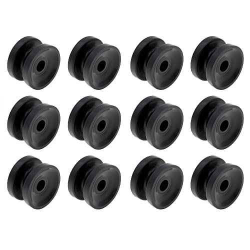 12 Pcs Circular Ring Corner Post Electric Fence Insulators | Polyrope Insulator, For Electric Fence Wire, Black