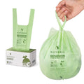 SUPERBIO 1.6 Gallon Compostable Food Scrap Bags For Counter Top Bin | Handle Tie, 50 Count, 6 Liter, BPI & OK compost HOME Certified - color: 1.6 Gallon Handle Tie, 50 Count