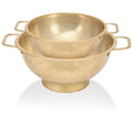 2PCS Gold Strainer for Kitchen, 3QT and 5QT, Stainless Steel Colander with Handle for Fruits Vegetables Cooking Food, Dishwasher Safe - size: 3QT+5QT