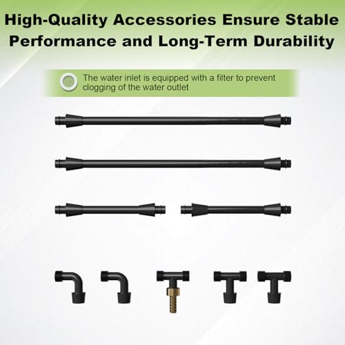4-Nozzle Boom Sprayer Wand, Brass Fitting Sprayer, Wide-Coverage Agricultural & Lawn Spray Attachment for Tractors/UTVs