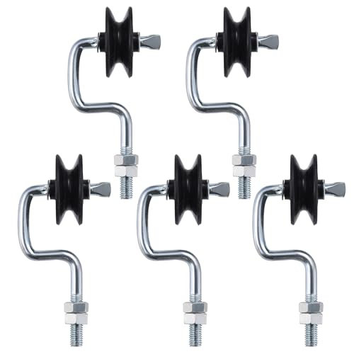Farm Electric Fence T-Post Corner Insulators, Black, 5Pack | T-Post Anchors, Corner Polyrope Insulators, Bracket - style: B010+ls-5pcs