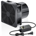 Wathai 120mm x 38mm 12V 4 Inch Small Exhaust Fan 110V 120V Speed Control | Dual Ball 3000RPM High Speed Fan Variable Speed Controller for Biltong Box Greenhouse Receiver Amplifier Xbox DVR Cooling - style: 120x38mm 1 duct