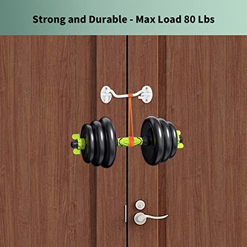 2-Pack White 4" Privacy Hook and Eye Latch for Door Latch Lock Heavy Duty Solid Stainless Steel Door Latches for Barn Doors, Sheds, Wooden Fences - color: *White
