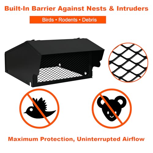 Bghdas 25W Solar Attic Fan, 8 Inch Waterproof Roof Vent Exhaust Fan | IP68 waterproof solar roof vent, ideal ventilation for garage, shop, greenhouse and warehouse