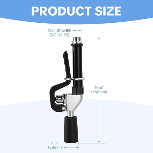 Pre Rinse Sprayer Commercial Sink Sprayer Head, Low Lead Spray Valve Dish Sprayer Nozzle with Ergonomic Handle, High Pressure Brass Faucet Parts for Commercial Kitchen faucet, Chrome Finished