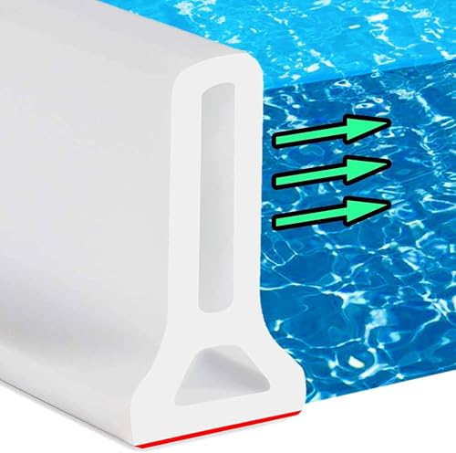 3ft/5ft/6ft/8ft/10ft Collapsible Shower Threshold Water Dam Water Barrier for Shower and Water Stopper Keeps Water Inside Water Threshold for Wet and Dry Separation (3ft, White) - color: White, style: 3ft