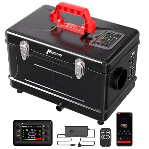 8KW Diesel Heater, 5L Toolbox Compact 2S Portable Diesel Air Heater 110V/12/24V All in One Fast Heating with App Control, Altitude Mode and no tick for RV Garage Camper