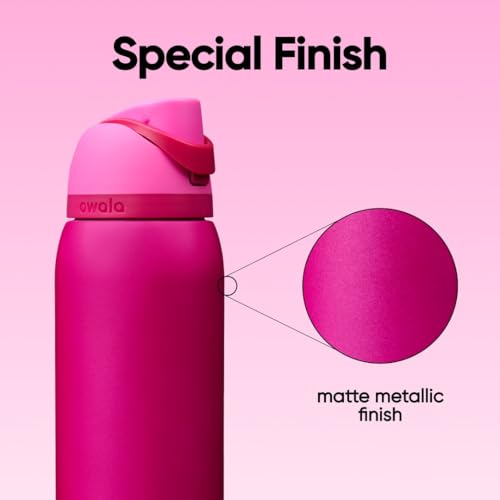 Owala FreeSip Stainless Steel Water Bottle 32 oz Read My Lips - color: Read My Lips, size: 32 Ounces