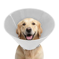 Soft Dog Cone Collar to Stop Licking After Surgery, Mesh Breathable Pet Recovery Collar for Large Medium Dogs, Elizabethan Cone Alternative(S) - color: Grey, size: S