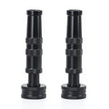 RESTMO 2 Pack Brass Hose Nozzle, Heavy Duty Adjustable Twist Hose Nozzle | Anti-Rust Black Coating, Solid Brass Construction, Leak-proof, Adjustable 3 Spray Patterns, Ideal for Watering & Washing - size: 2 Pack