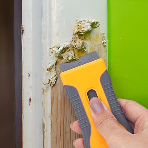 Razor Blade Scraper Tool with 15pcs Extra Blades, Multi-Surface Glass Stove Top Scraper for Paint, Window, Old Label, Decal Sticker, Ceramic Cooktops, Ovens - color: Small Razor Blade Scraper