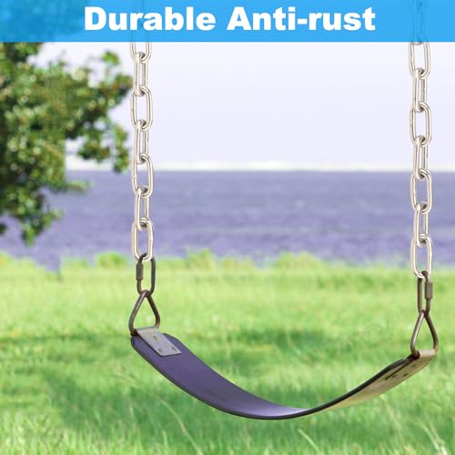 16.4 Ft 1/4 Inch Stainless Steel Chain, Heavy Duty Chain, Hanging Chain for Hanging Clothing, Decorations, Chair, Securing Gates and Fences, Anchoring Camping Equipment and More. by GENHAKON - size: 16.4 Ft 1/4 Inch