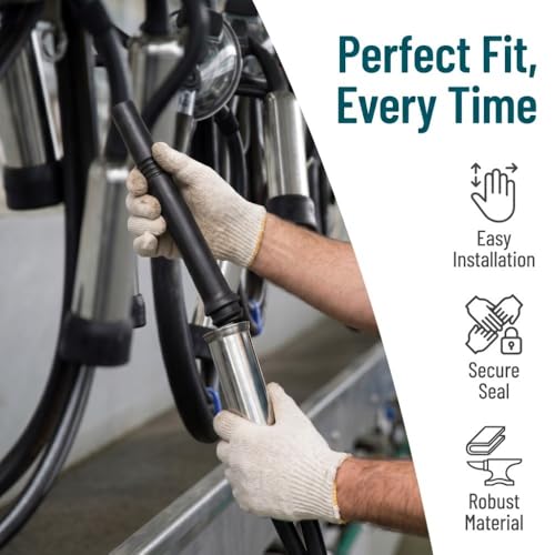 Milking Machine Replacement Rubber Liner, Food-Grade Black Rubber Milking Liner for Cow and Goat, 201S 10U 400MX(400MX) - size: 400MX