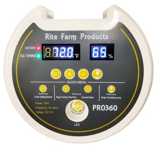 DELUXE PRO 360 RITE FARM PRODUCTS 21 EGG CHICKEN INCUBATOR HATCHER & ALL 5 TURNER TRAYS