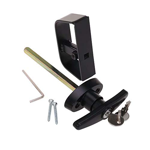 6" T-Handle Shed Door Lock Handle with Lock Keyed Alike Garage t Handle Shed Latch Hardware Locking Handle Lock with 4 Keys & Allen Wrench 1kit - size: 6" T-Handle Lock 1kit