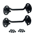2 Pack 3 inch Black Hook and Eye Latch for Gate, Shed, Garage - color: Black, size: 3 Inch