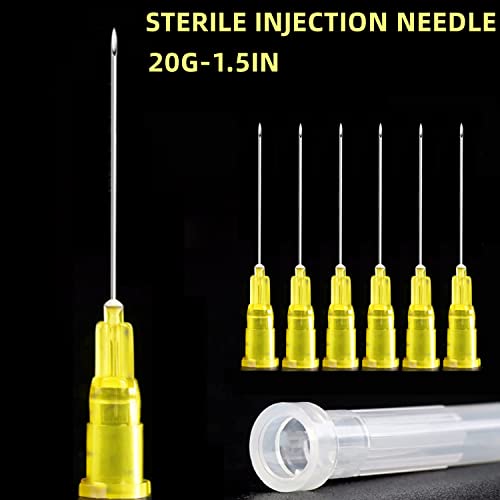 100 Pack 20Ga 1 1/2 Inch Stainless Steel Dispensing Lab Tools Accessories for Scientific Labs, Measuring and Refilling, Individually Wrapped - size: 20G 1-1/2 inch