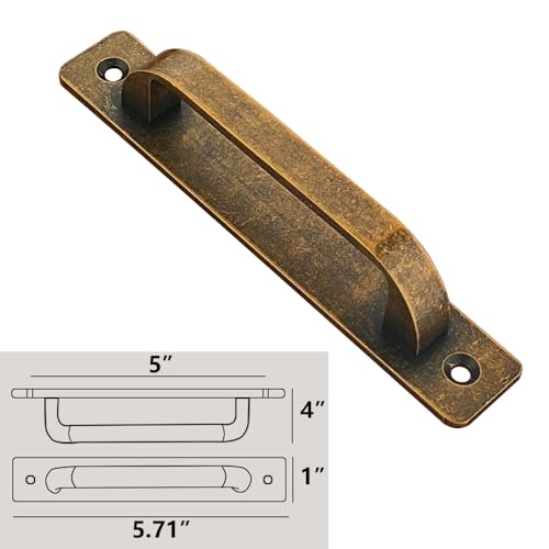 12 Pack 5 Inch 128 mm FlatCopper Cabinet Handles Aluminum Cabinet Pulls Drawer Pulls - color: FlatCopper, size: 5 Inch