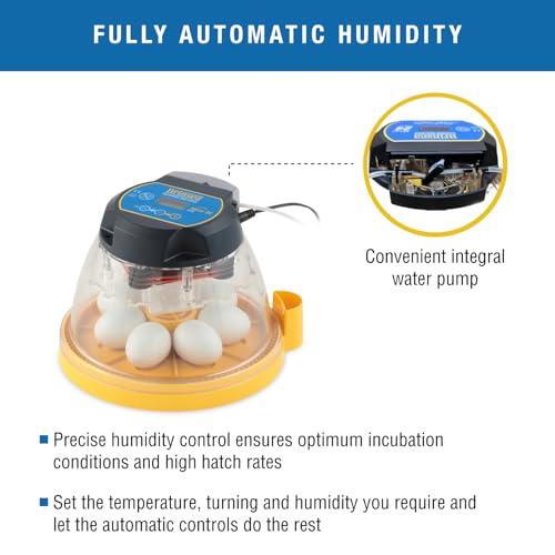 Brinsea Mini II EX Egg Incubator with Automatic Turning & Humidity Control | 50+ years of expertise! Built-in automatic humidity, auto-turn & temp alarms take the guesswork out of hatching 7-12 eggs