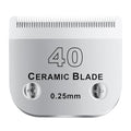 40# Detachable Pet Dog Grooming Clipper Ceramic Blade,Compatible with Andis Size 40 Cut Length 1/100"(0.25mm),Compatible with andis/wahl/Oster Dog Clippers 1PCS - color: Silvery-5