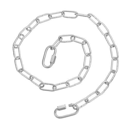PATIKIL Gate Chain Lock, (27.6Inch, Silver) (1 Pcs)304 Stainless Steel Hanging Chain Lock for Stall Barn/Cabinet/Fence/Hammock/Pet Cages - size: 27.6Inch