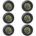 6-Pack Mini Hygrometer Thermometer Digital LCD Monitor Indoor/Outdoor Humidity Meter Gauge Temperature for Humidifiers Greenhouse Reptile Fahrenheit(℉)/ Celsius(℃)